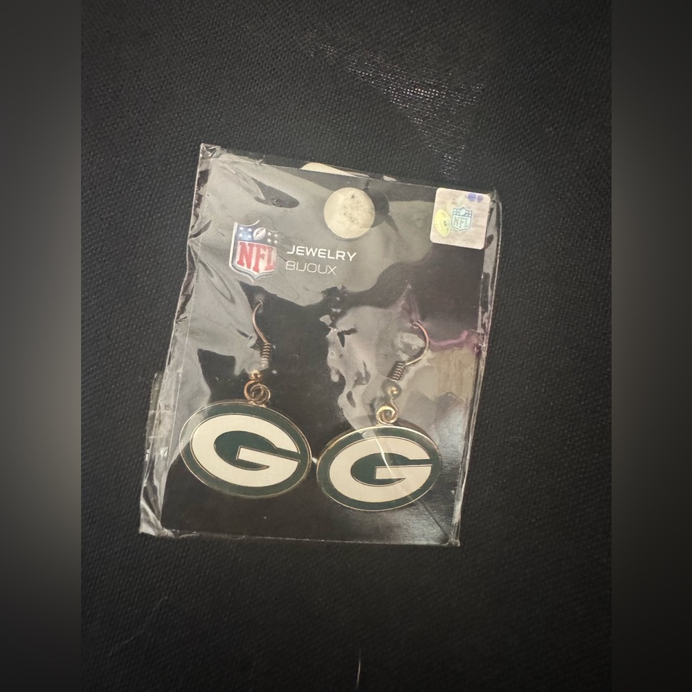 NFL Green Logo Earrings